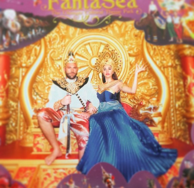 Lamitta Frangieh in Thailand with her husband 